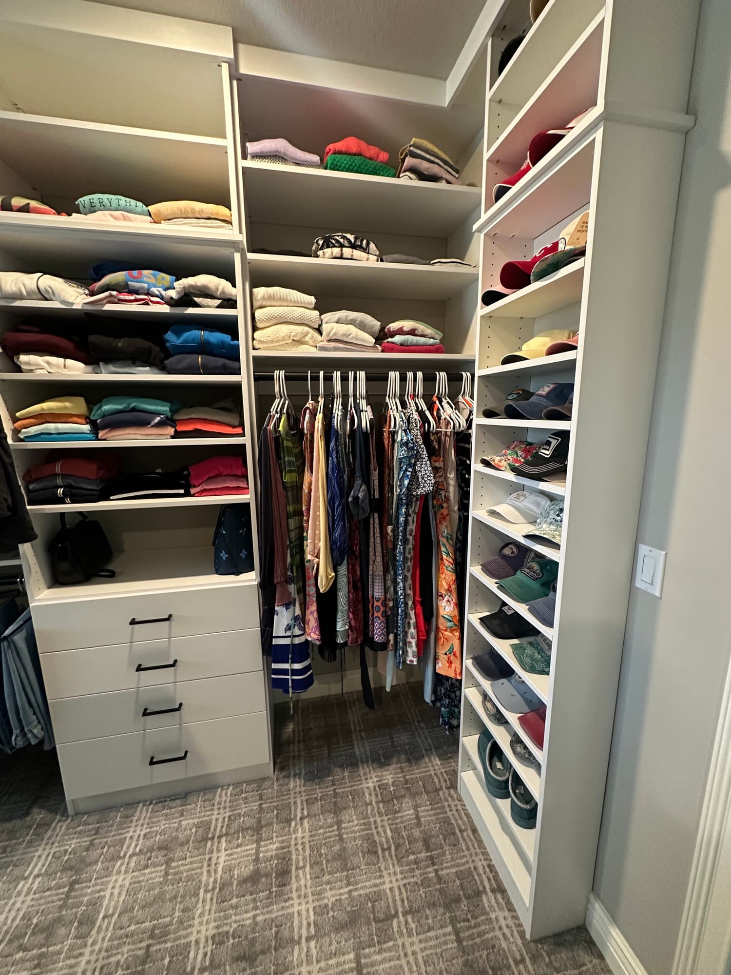 Walk-in closet detail