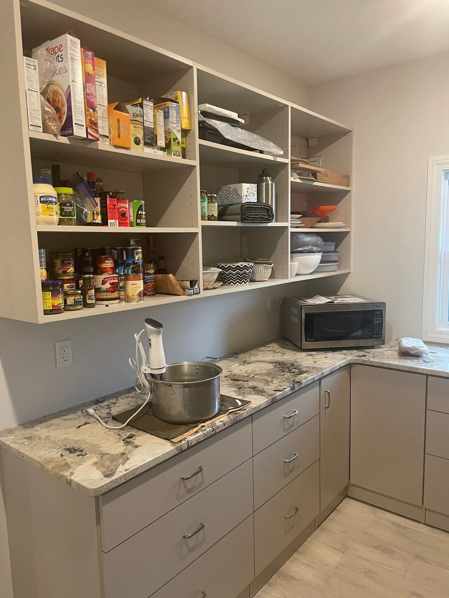 Pantry with counter